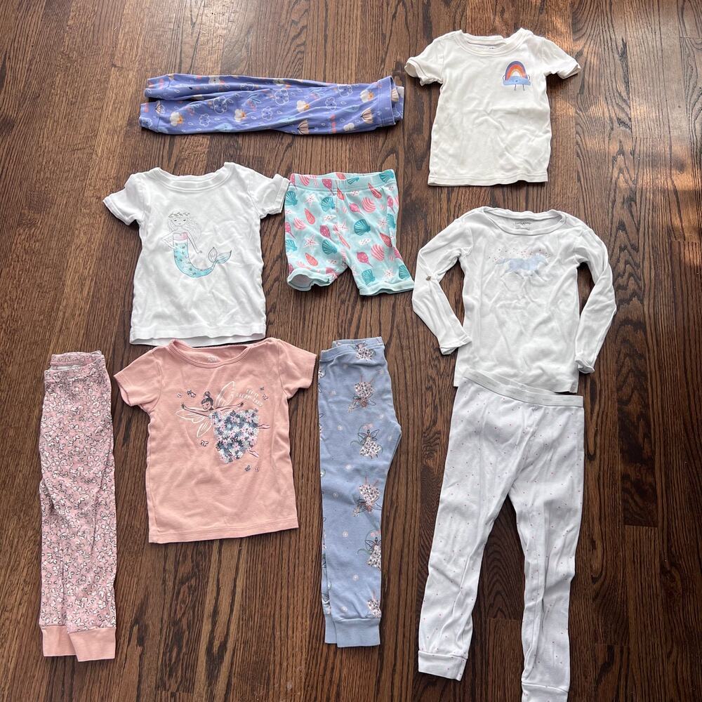 Girl's 4T Pajama Bundle - Gap, Old Navy, Carter's - Short and Long Sleeve